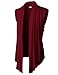 H2H Men's Shawl Collar Sleeveless Cardigan with No Button Wine US L/Asia XL (KMOCASL01)