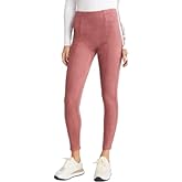 SPANX Womens' Faux Sueve Leggings, Rich Rose, Petite 1X