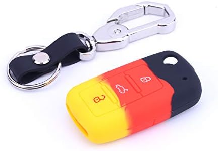 Car Key Case & Keychain Universal for VW Volkswagen 3-Button Car Key - Car Key Covers