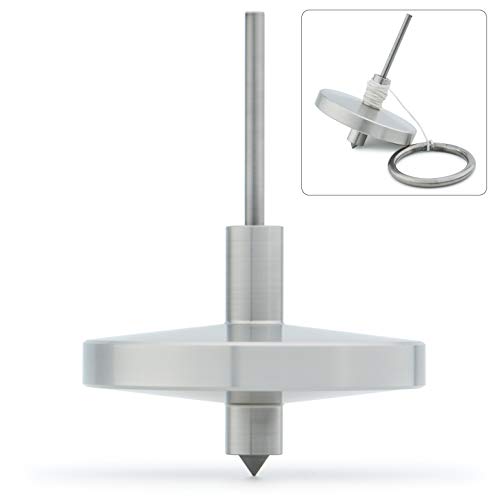 DjuiinoStar Anti-Gravity Gyroscope, Last 7-15 Minutes on Hard&Smooth Surface (Best Record 26 Minutes), Waste Your Time Efficiently, EDC Desk Toy, Bottom Etched God Bless America Unique Gift DST-901