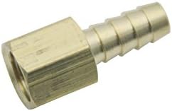 LTWFITTING Brass BSP Fitting Coupler/Adapter 1/4-Inch Female BSPP x 8mm Hose Barb(Pack of 25), 1/4" Female BSPP x 5/16"(8mm) Hose