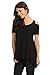 Womens Cold Shoulder Shirt Top, Casual Sexy Hi-Low Tunic Top