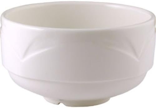 Steelite Manhattan Bianco Soup Cup - Unhandled - 10oz. Box quantity 36.