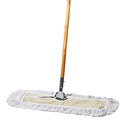 Tidy Tools Commercial Dust Mop & Floor Sweeper, 24 In. Dust Mop For Hardwood Floors, Cotton