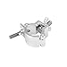 10 Pack Heavy Duty 165lb Aluminum Alloy Stage Lighting Clamp 1.26-1.38 Inches for Projector Par Light Spotlight Fits 32mm to 35mm OD Tubing/Pipe, Small Size Clamp-TUV Certificated