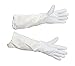FOREST BEEKEEPING SUPPLY - Goatskin Leather Beekeeper's Glove with Long Canvas Sleeve & Elastic Cuff. (Large)