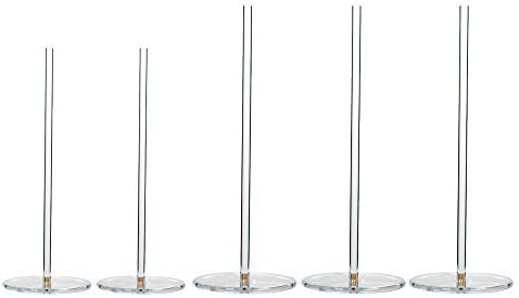 HOHIYA Donut Holder Stands Party Acrylic Wedding Table Display 15inch and 10inch(Clear,Pack of 5)