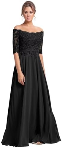 Amazon.com: Kivary Sweetheart White and Black Chiffon Long Beaded Formal  Mother of The Bride Dresses US2 : Clothing, Shoes & Jewelry