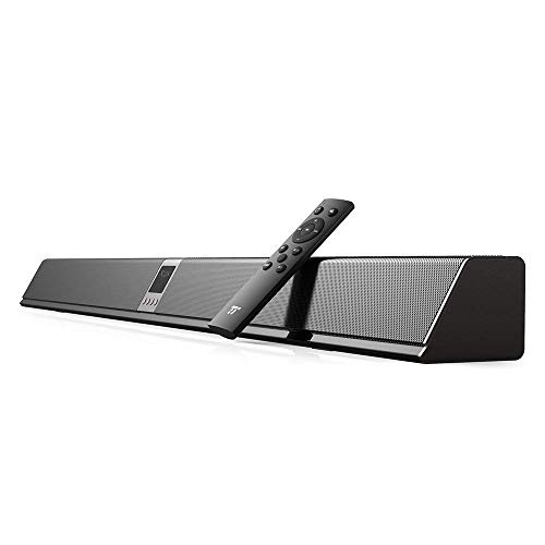 TaoTronics Soundbar, 40-Inch Sound Bar with Display Screen, Wired and Wireless Bluetooth Speaker for TV (2 Woofers, Dual Connection Methods, Wall Mountable)