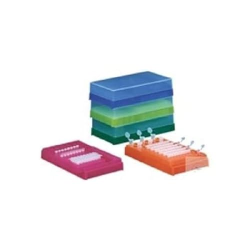 Neolab 2 2764 COMBI Rack for PCR Steel Tubes and Reaction with Cover Orange