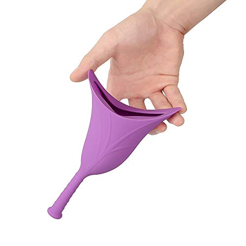 Female Urination Device, WOVTE Fool proof Urinal Allows Women to Pee Standing Up, Lightweight Design for Outdoor Activities & More with Medical Grade Silicone (Reusable)-with Discreet Carry Bag