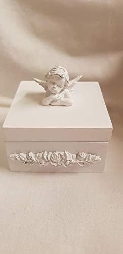 White cherub keepsake box, memories Approx 9x5.5cms great gift for any occasion