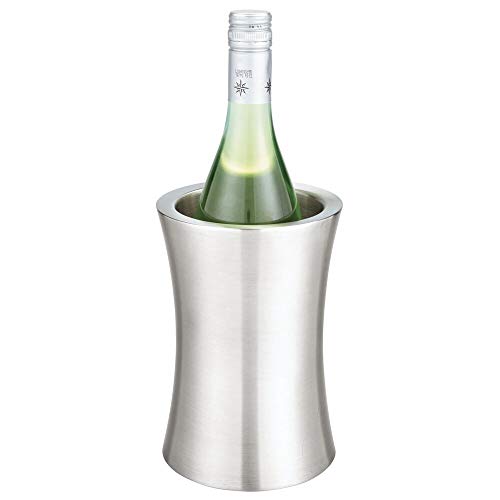 mDesign Modern Metal Wine Bottle Cooler/Chiller Bucket Double Wall