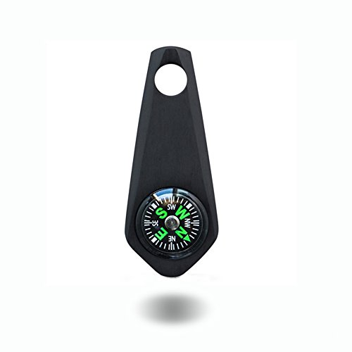 TI-EDC Titanium Survival Keychain Compass, Pocket Waterproof Compass, Emergency Survival EDC Gear for Camping Hiking Backpacking Touring Hunting