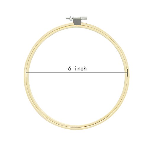 Embroidery Hoop Set Bamboo Circle Cross Stitch Hoop Ring Embroidery Circle Kits by Vorey (Small) - Thumbnail 2