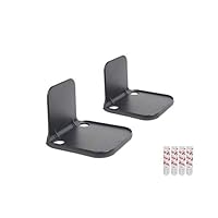 eLhook 4" Black Stick-On and Removable Shelf For Cloud Security Cameras and Small Speakers from all major manufactures with Cord Management 2 Pack