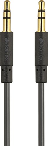 Kanex 3.5mm Stereo AUX Cable 6 Feet (1.8 Meters) for Apple, Android, Smartphones, Tablets, Headphones, and MP3 Players-Black
