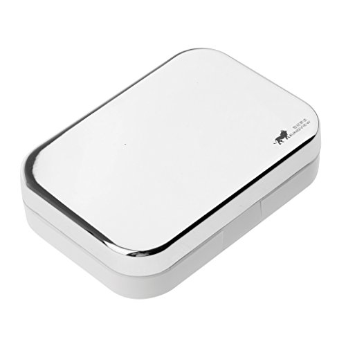 Homyl Contact Lenses Eyeglass and Contact Lens Case Set Portable for Home Travel Kit (10x7x2.5 cm) - White