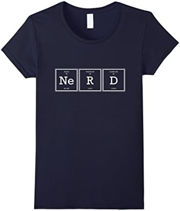 Womens Periodic Table Nerd Funny T-Shirt Medium Navy