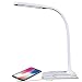TW Lighting IVY-40WT The IVY LED Desk Lamp with USB Port, 3-Way Touch Switch, White primary
