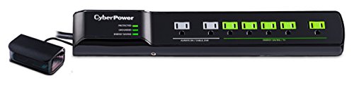 CyberPower HT705GR Tier 2 Advanced Power Strip, 1,500 J/125 V, 7 Outlets, 5ft Power Cord