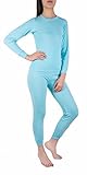 Women's Thermal Underwear Set Top & Bottom Fleece Lined Cotton