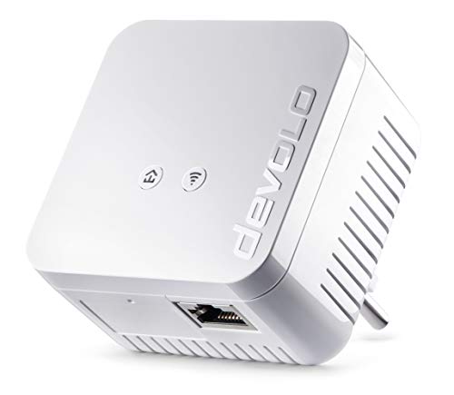 Devolo Dlan 550 WiFi Cpl (Connexion Internet 500 Mbit/S Via La Prise De Courant, 300 Mbit/S Via Le Réseau WiFi, 1 Port Ethernet, 1 Adaptateur Cpl, Amplificateur WiFi, WiFi Booster, WiFi Move)