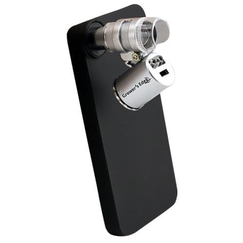 Grower's Edge iPhone 5 Case w/ LED Pocket Microscope 60x