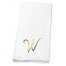 Lillian Vernon Script Personalized Monogram Guest Towels - 5 Foil Initial Color Options, Linen Feel Disposable Set for Bathroom, Wedding, & Party - Pack of 100, 13