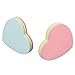 JERUIX Heart-Shaped Sticky Notes Posted Self-Adhesive Paper Notes Facilitated Stickers Notepads Sticky Marker, 2 Pads (100 Sheets/Pad)
