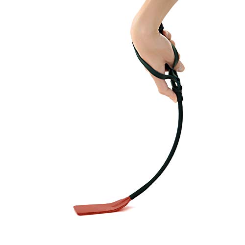 SCARLET KITTEN Riding Crop Horse Whip Spanking with Wide Leather Slapper Jump Bat (Red)