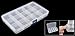 uxcell Clear White Plastic 15 Slots Electronic Components Storage Case Box Organizer