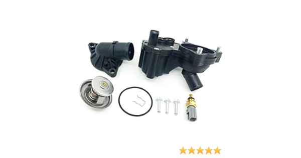 Amazon Com Engine Coolant Thermostat Housing Assembly Kit With Gaskets And Bolts Compatible With 2002 2010 Ford Explorer 4 0l V6 Automotive