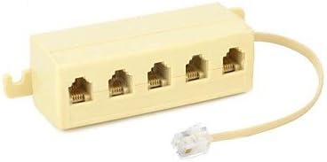 AngelicaPeony 1to5 Multifunction RJ11 Telephone Cable Junction Box Split Adapter Computers Components Accessories Adapters