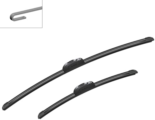 Aerotwin eAR 601 S Limpiaparabrisas Frontal - Set de 2 Escobillas de Recambio para más Seguridad al Conducir, con Adaptador Multi-Clip Premontado, 60 cm / 40 cm, Embalaje Fino y Compacto
