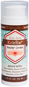 KidzFix - All Natural Skin Repair Cream w/Aloe Vera & Eucalyptus Oil - for Eczema, Scrapes, Burns, Sores