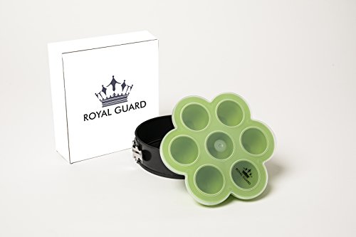 ROYAL GUARD Super Quality Silicone Egg Bites Mold with Non-Stick Cheesecake Pan Accessory W/Lid (Green) - Thumbnail 3