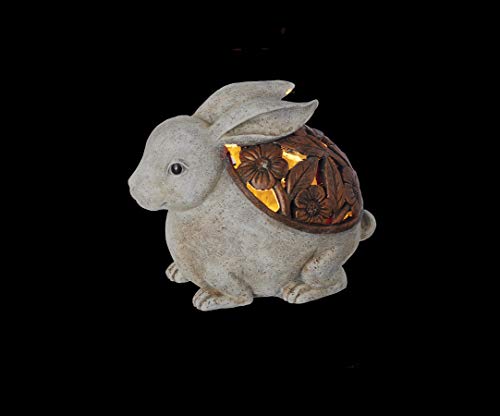 Bronze Lighted Bunny Statue - Image 4