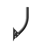 ANTOP Adjustable Outdoor/Attic TV Antenna Mount Pole, Stainless Painting 13 inch Arm Length, Reversible, Lightweight, Waterproof, Easy Installation
