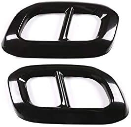 Kjghj Black Fit For Mercedes Benz Gle350 Gle450 Glc Gls Muffler Exhaust Pipe Tail Cover Trim Car Exterior Accessories Color For 2020 Year Gls