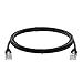 InstallerParts Ethernet Cable CAT6A Slim Cable UTP Booted 1 FT - Black - Professional Series - 10Gigabit/Sec Network/High Speed Internet Cable, 550MHZ, 28AWG