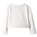 Shrugs for Girls 7 16 Bolero Jackets Cardigan Button Closure Long Sleeve White