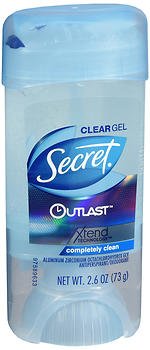 Secret Outlast Anti-Perspirant Deodorant Clear Gel Completely Clean - 2.7 oz, Pack of 4