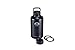 64oz Stainless Steel Growler and Vacuum Insulated Wide Mouth Water Bottle by Pine Sky - 2 Lid Package, Black
