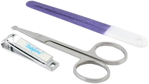 MANICURE SET BabyOno Baby Child Scissors Clipper Nail File Elegant Case 068 (Violet)