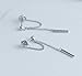 Bar Dangle Earrings With Chain for Women Minimalist 925 Sterling Silver Stud Earrings