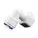 Meiduoduo Mini White POM Quick Water Tube Fittings 1/2inch NPT Female to 3/8inch OD 90 Degree Elbow Push Fit Connector for RO Water System Quick Connect Fittings, Pack of 5