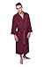TexereSilk Men's Terry Cloth Bathrobe - NEW & IMPROVED FABRIC (Burgundy, LXL)