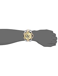 Invicta de los hombres 'tornillo acero inoxidable de cuarzo reloj Casual, Modelo: dos tono de color (: 25518)