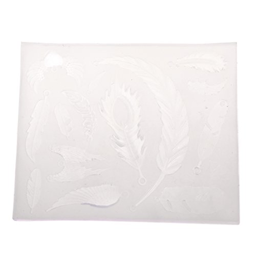 JAGENIE Mold for Jewelry Feather Charms Pendant Resin Silicone Mould Handmade Tool epoxy Resin molds
